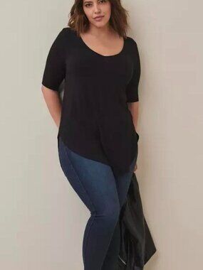 torrid navy blue Super Soft Knit Tee tunic size 4xl plus size